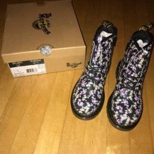 Dr. Martens Kids Boots Black Floral Size 3